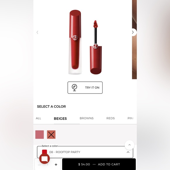 Armani beauty lip maestro satin in shade 08 - Picture 2 of 3